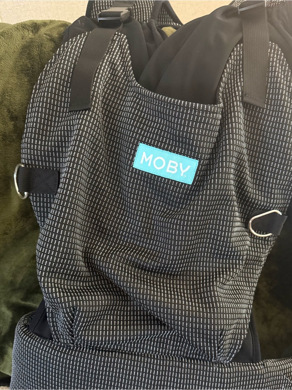 Moby Kids Black Patterned Backpack Carrier - Ergonomic Comfort